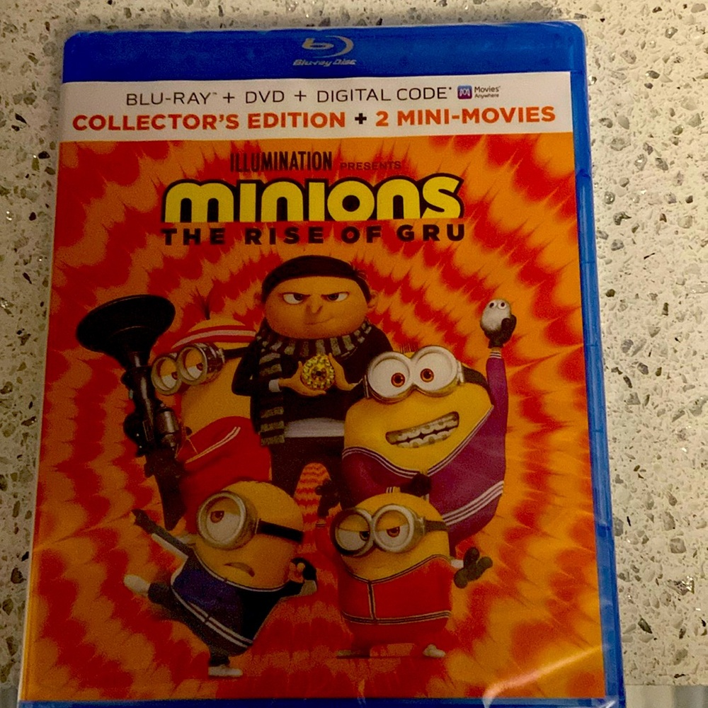 NIB! Minions The Rise of Gru Blu-ray + DVD!